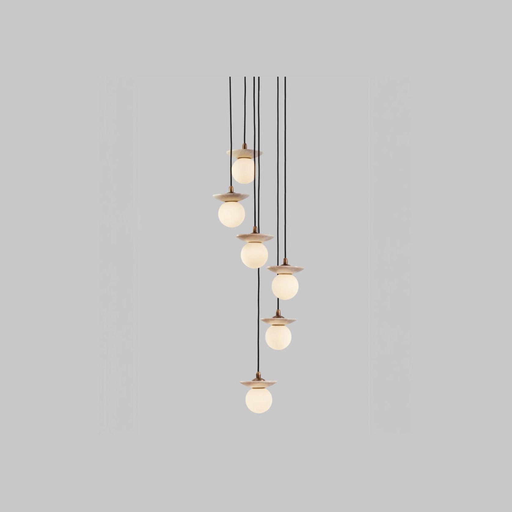 Orbit Stone 6lt Pendant Light gallery detail image
