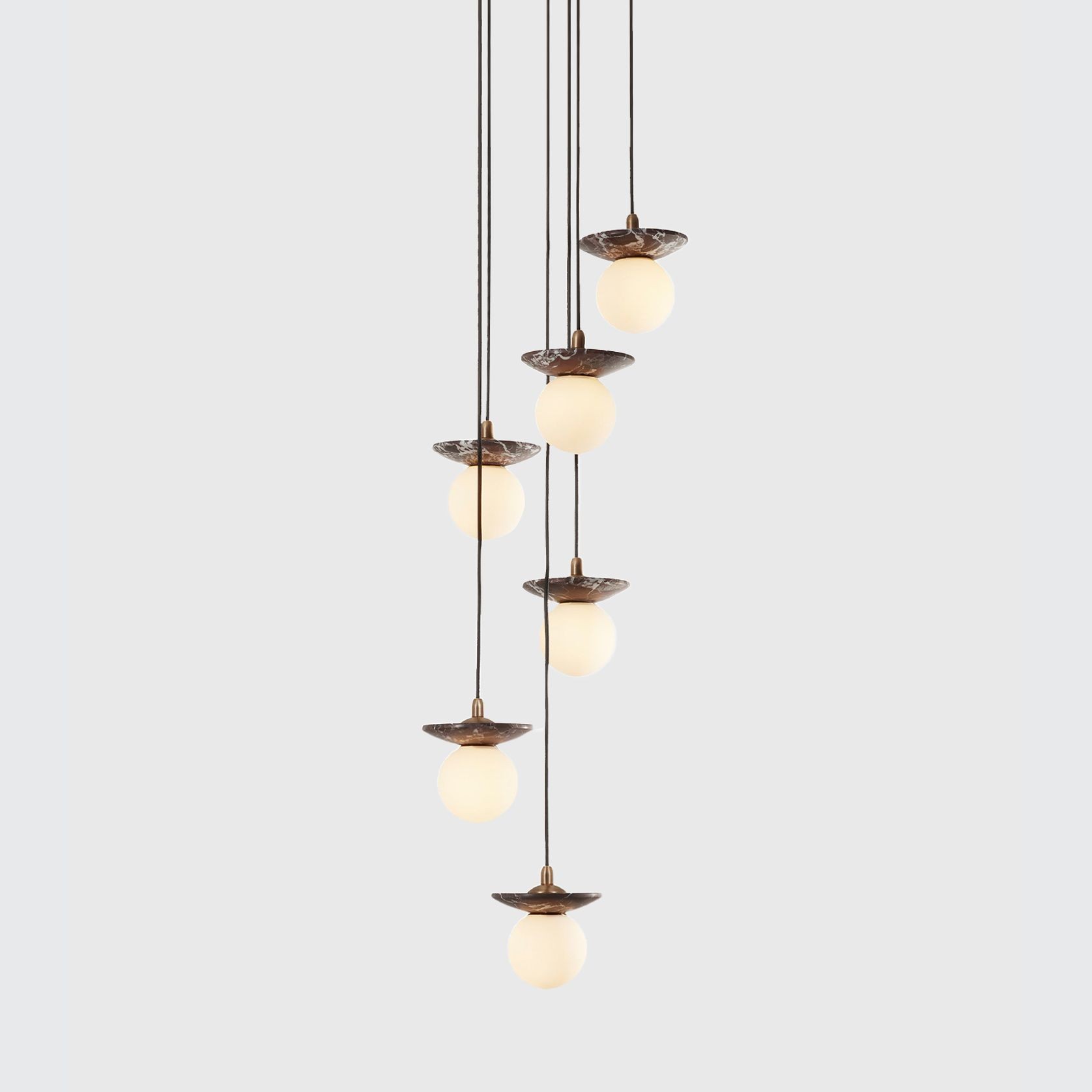 Orbit Stone 6lt Pendant Light gallery detail image
