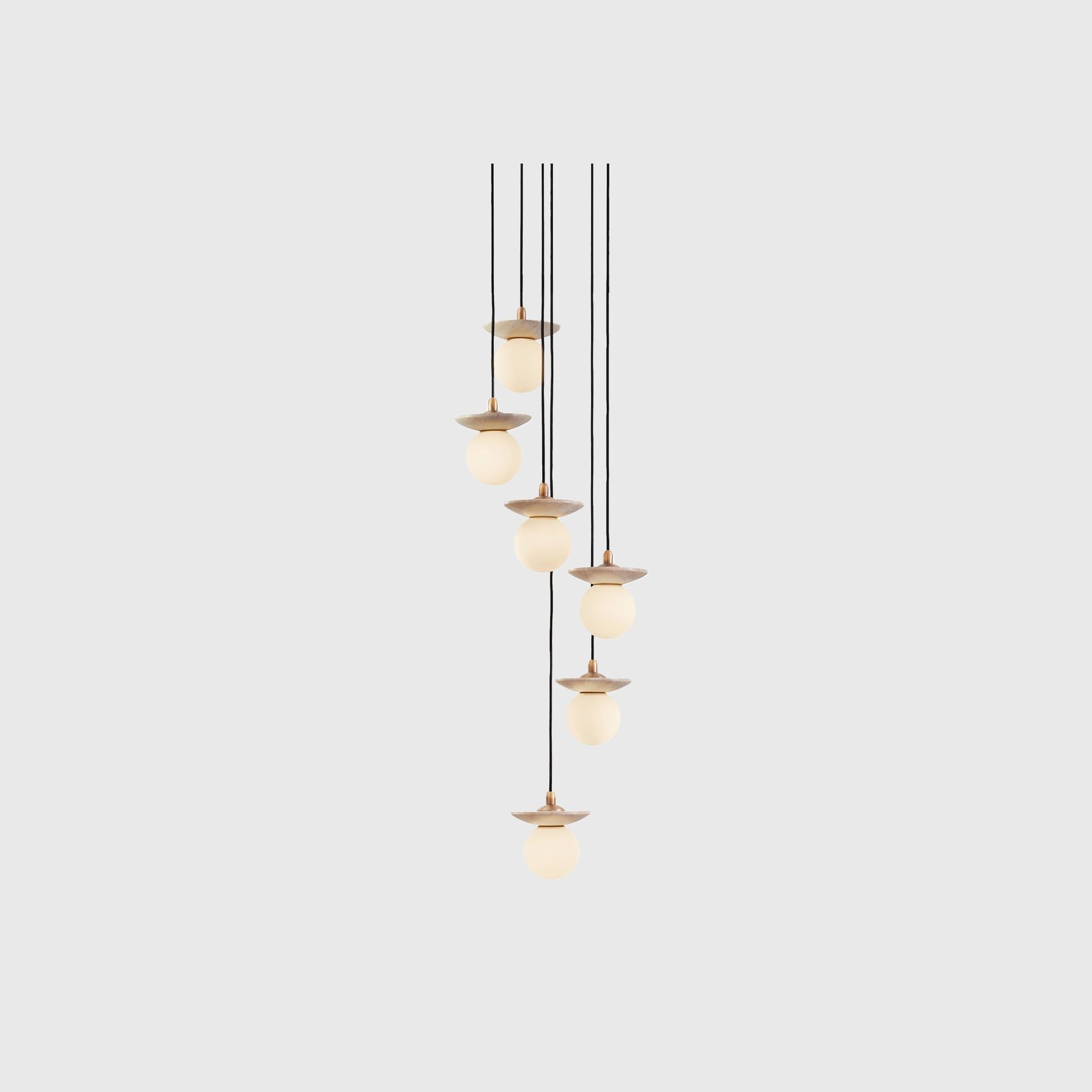 Orbit Stone 6lt Pendant Light gallery detail image