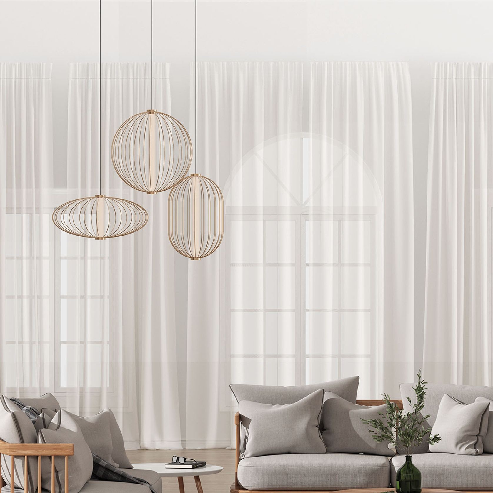 Pepo Brass Pendant Light gallery detail image