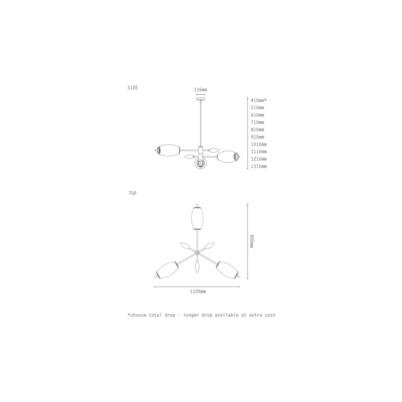 Supernova 3lt Pendant Light gallery detail image