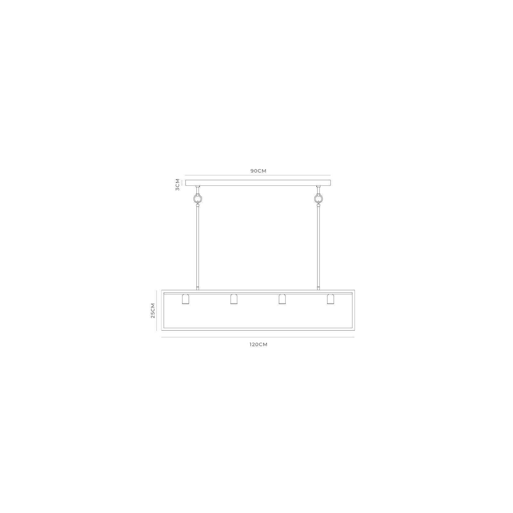 Dover Linear Pendant Light gallery detail image