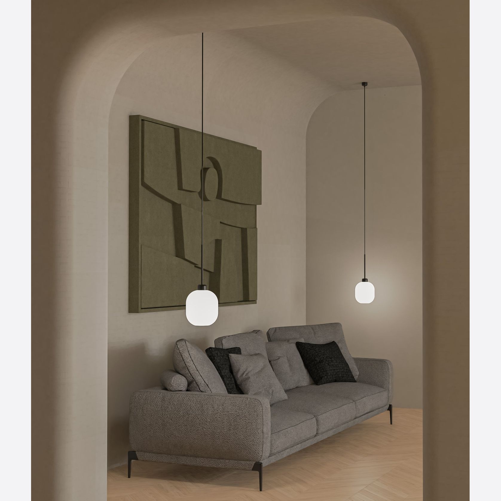 Parlour Lite Curve Pendant Light gallery detail image
