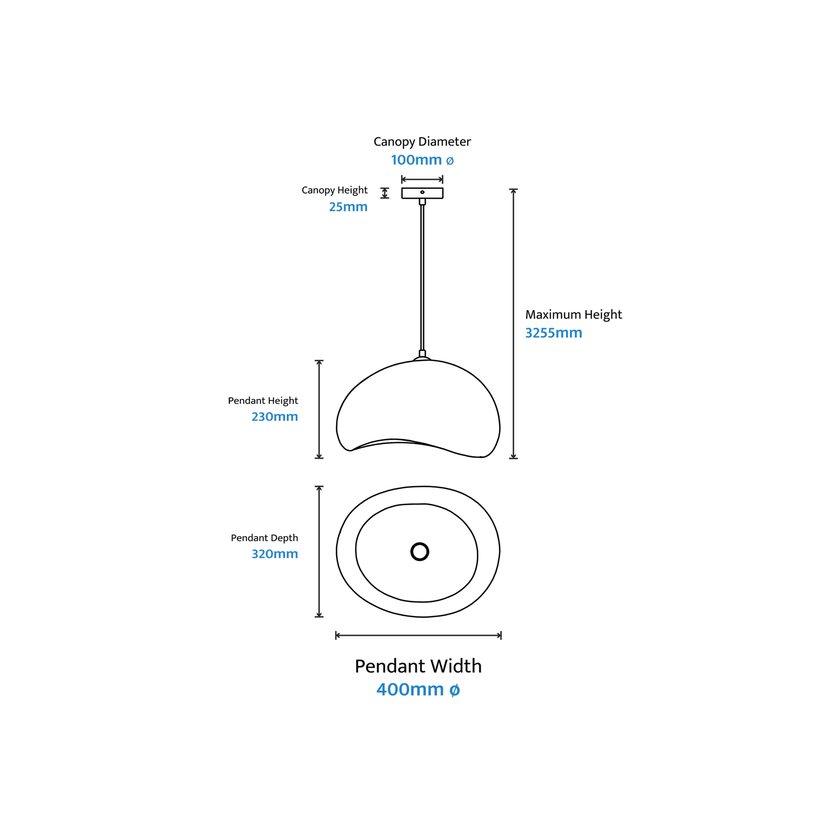 Cardinal Organic Textured Resin Pendant Light gallery detail image