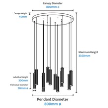 Charm Acrylic Fluted Pendant Light gallery detail image