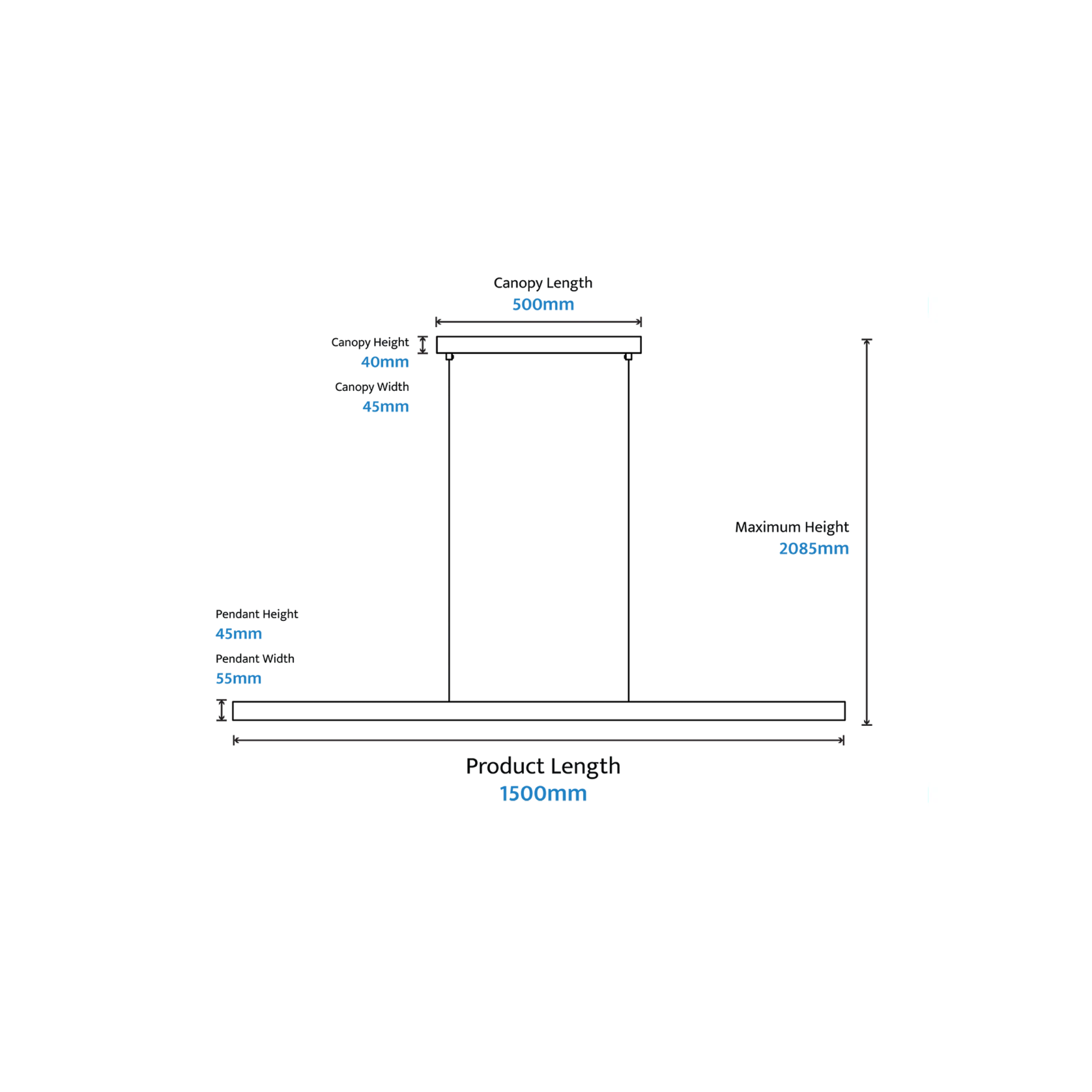 Avocent Ash Timber LED Linear Pendant Light gallery detail image