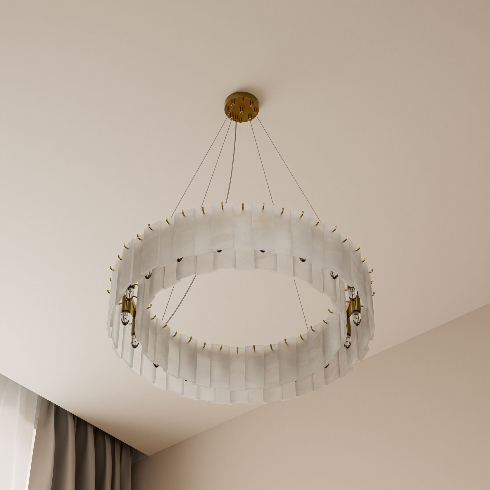 Mirage Alabaster Stone Chandelier gallery detail image