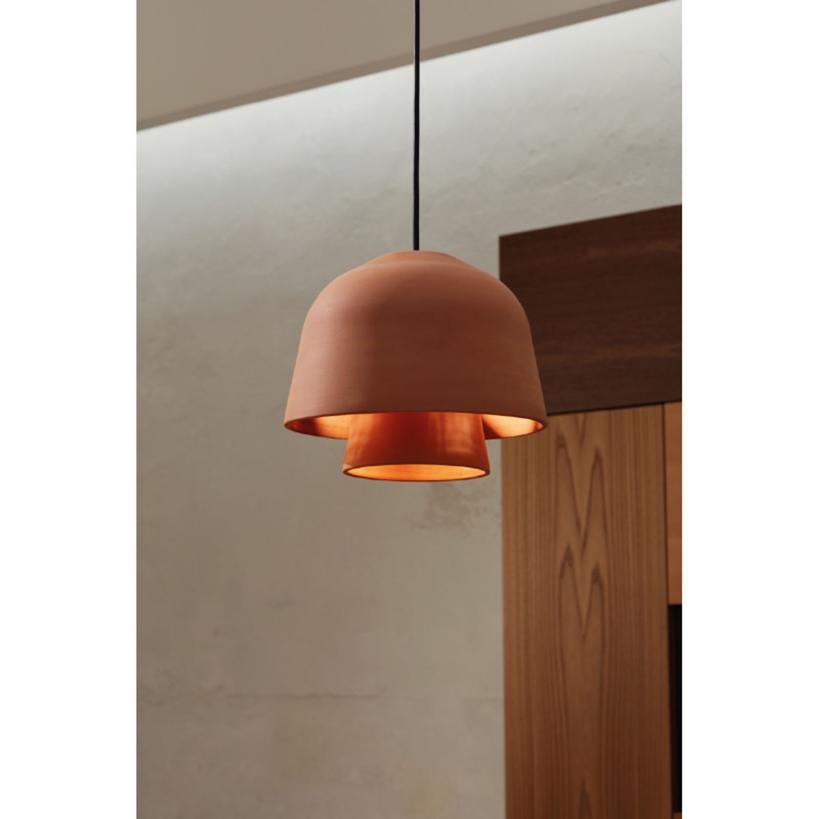 Okina Double Suspension Clay Pendant gallery detail image