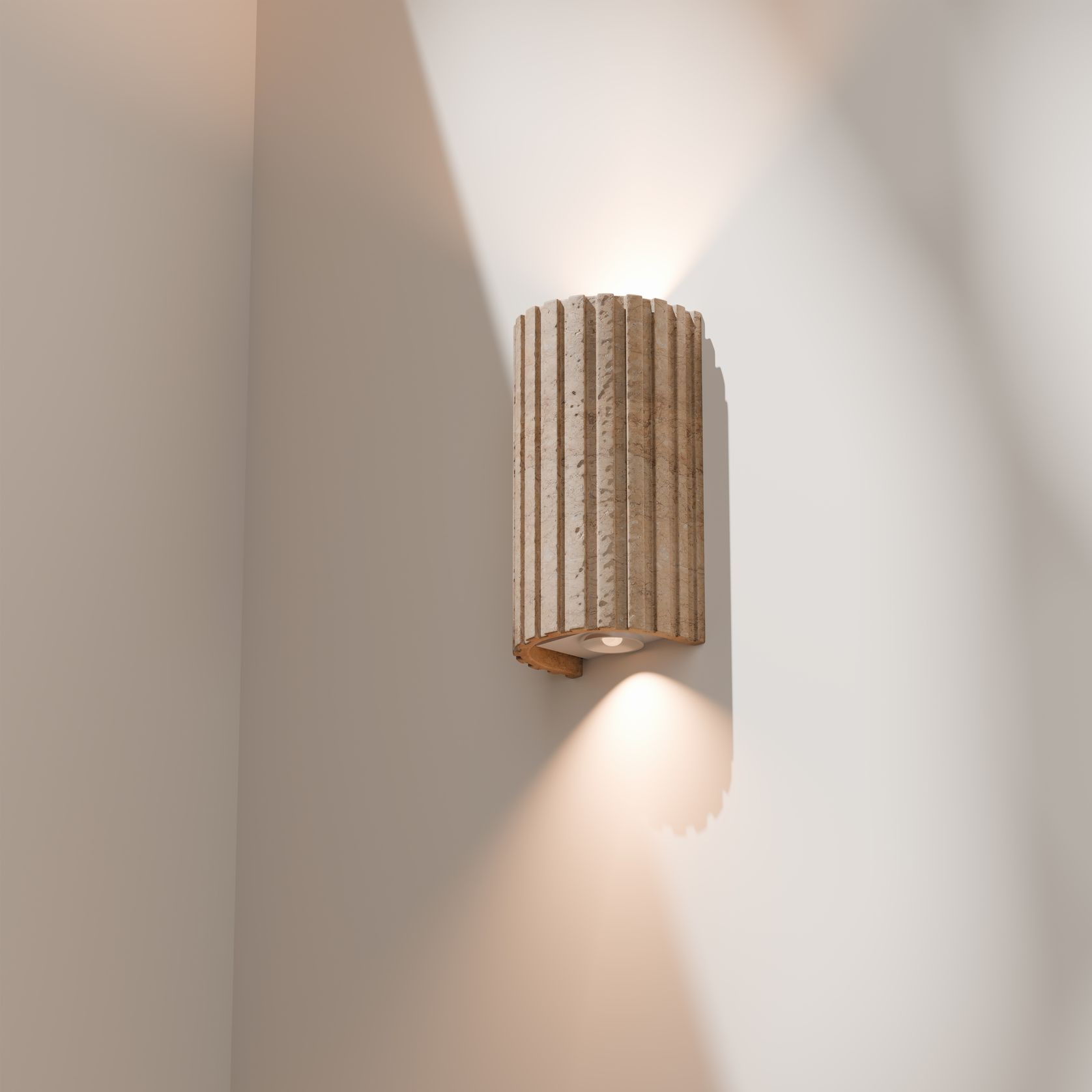 Orville Natural Travertine Light gallery detail image