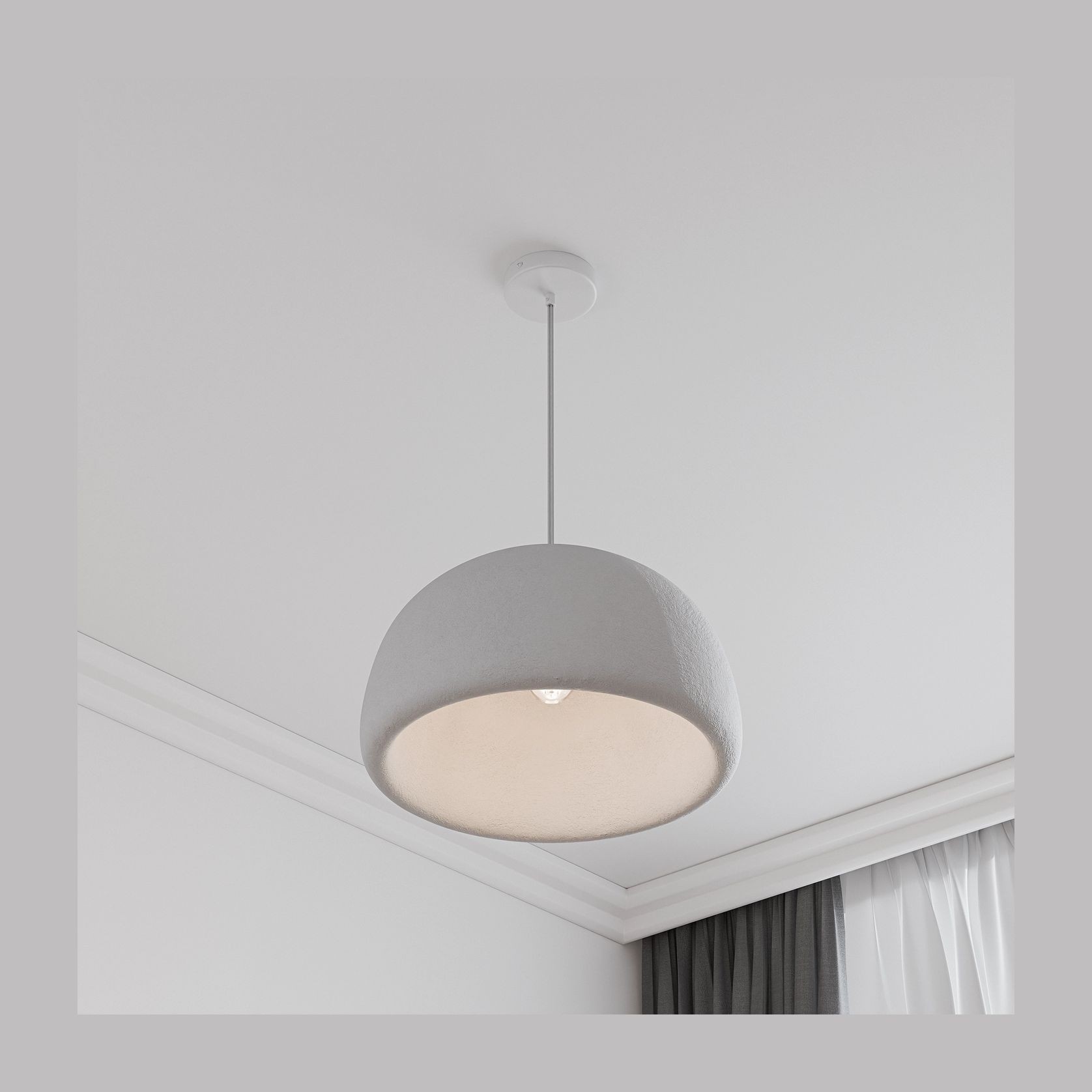 Passerine Wabi-Sabi Polymer Resin Pendant Light gallery detail image