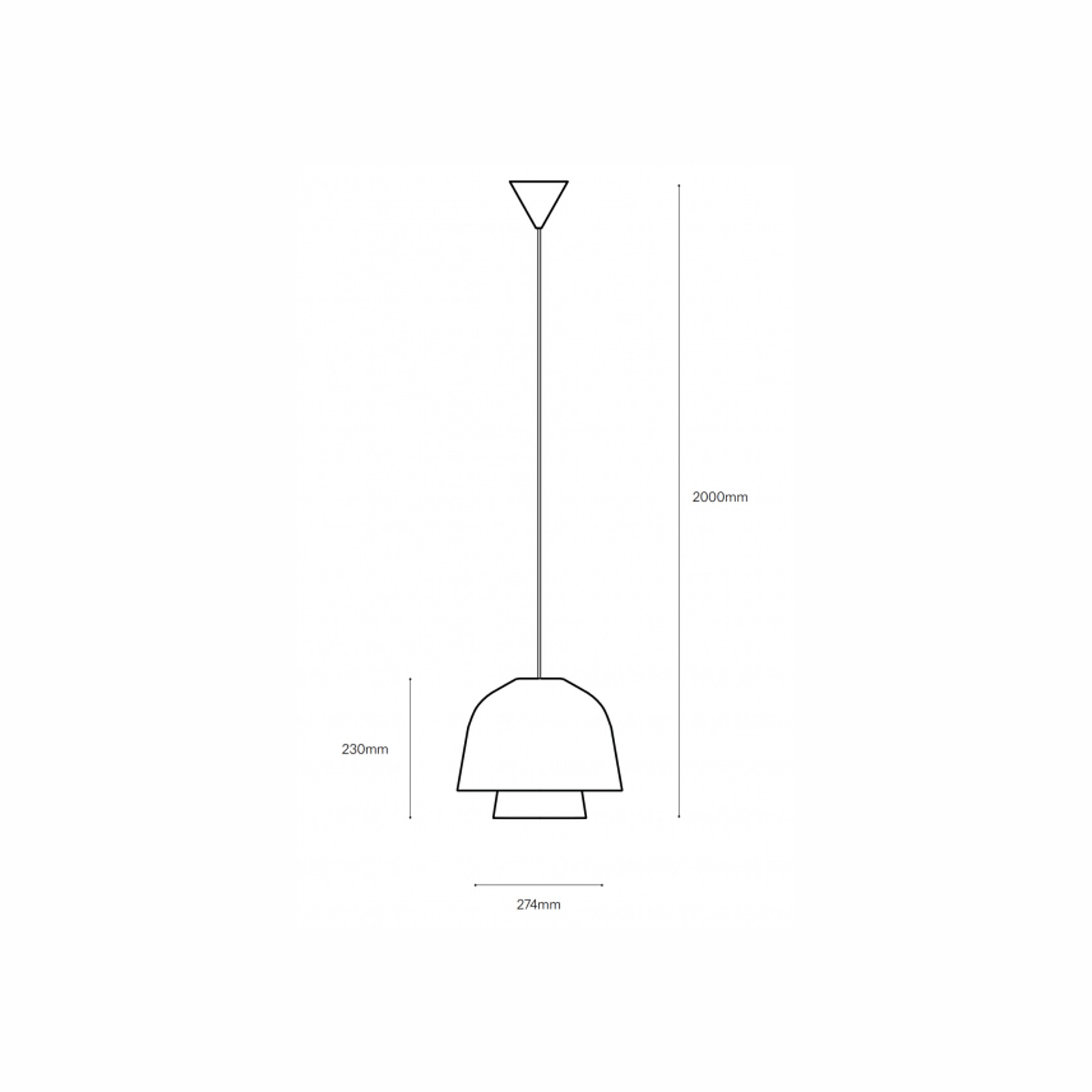 Okina Double Suspension Clay Pendant gallery detail image