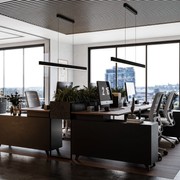 Prinia Linear Ribbed Pendant Light gallery detail image