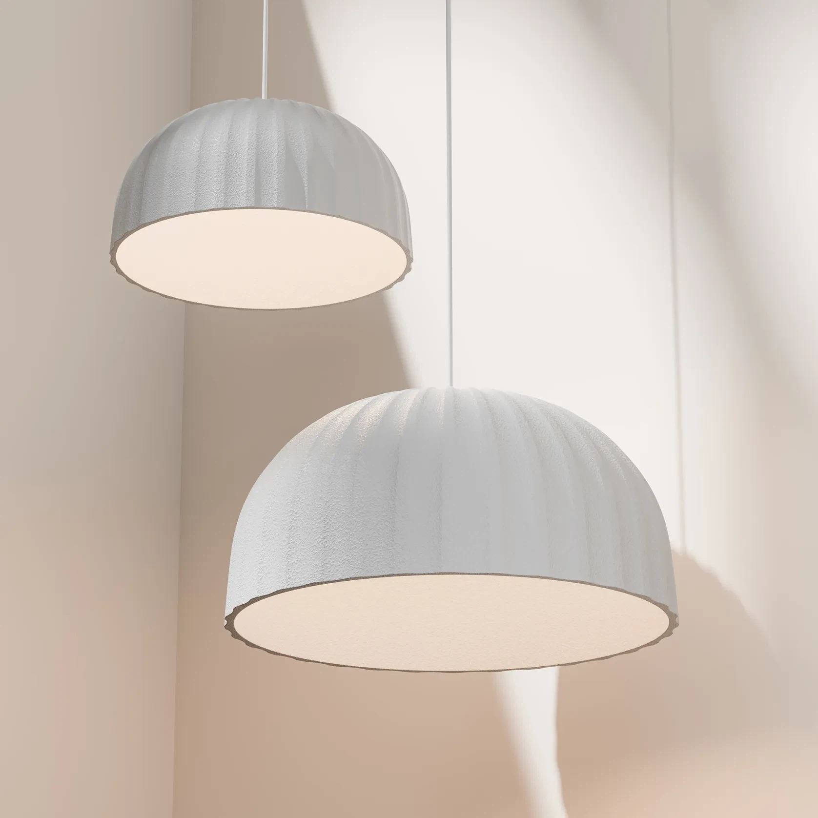 Rachis Textured Dome Shaped Pendant Light gallery detail image