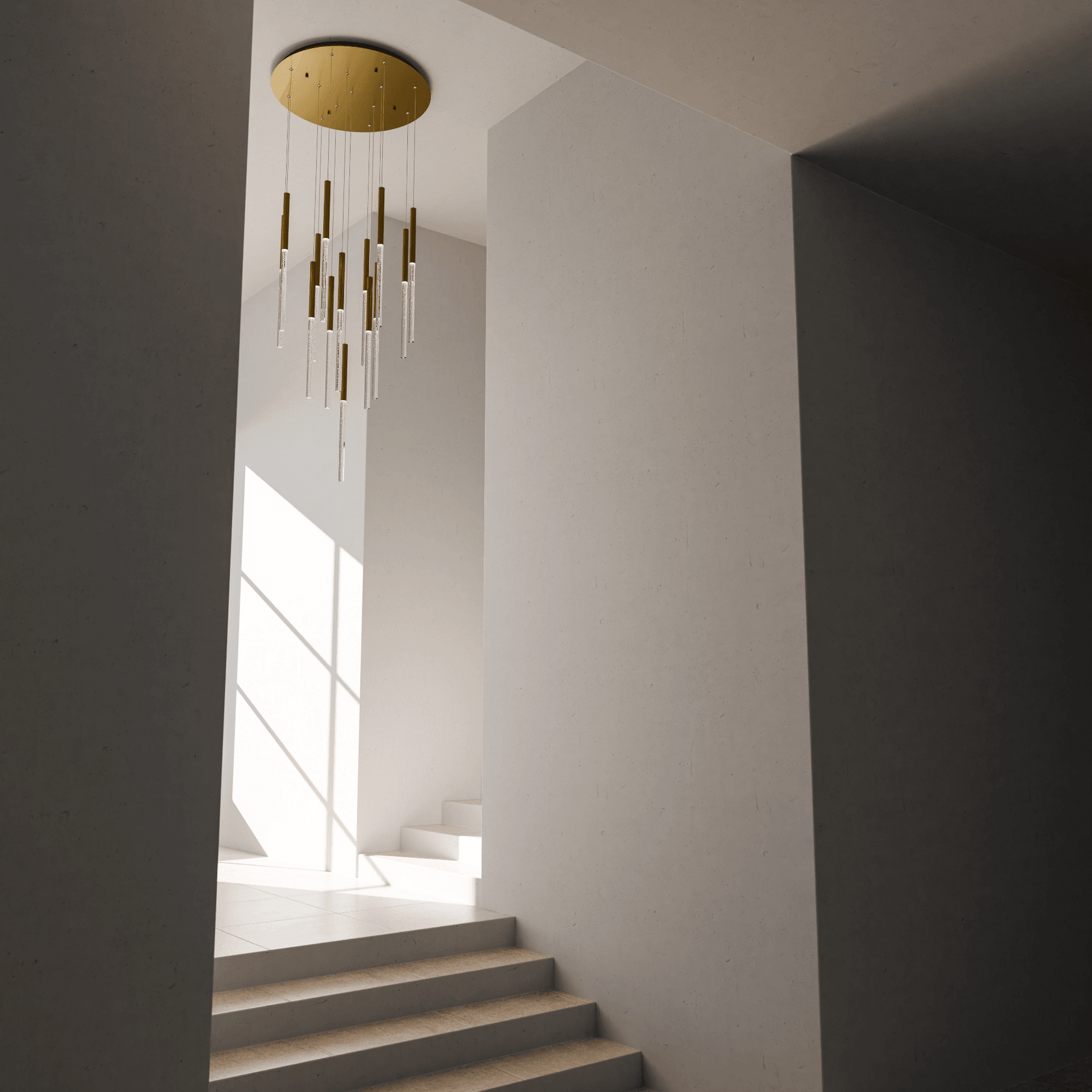 Rhea 14 Light Pencil Drop Pendant Light gallery detail image
