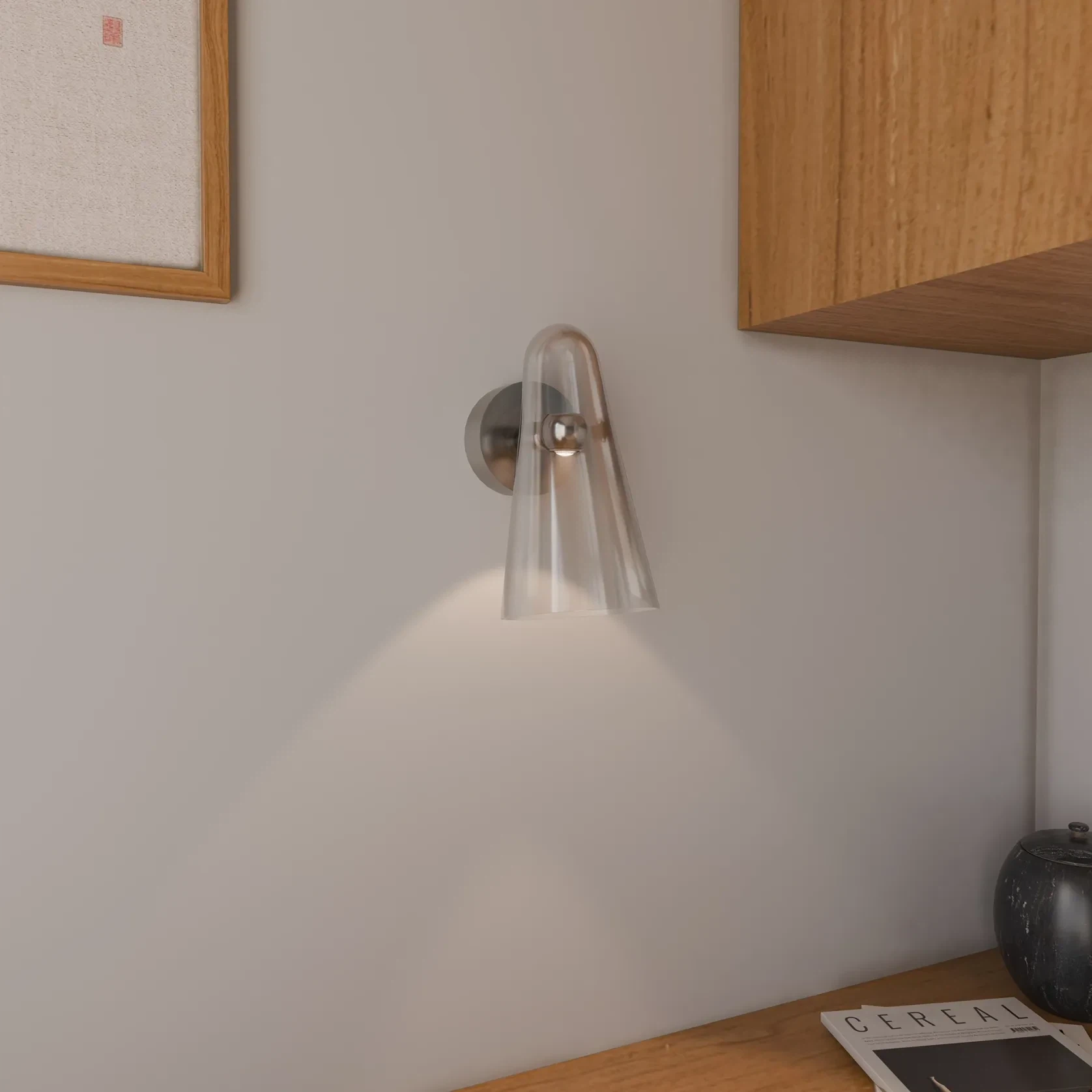 Skua Artisan Hand-blown Glass LED Light gallery detail image