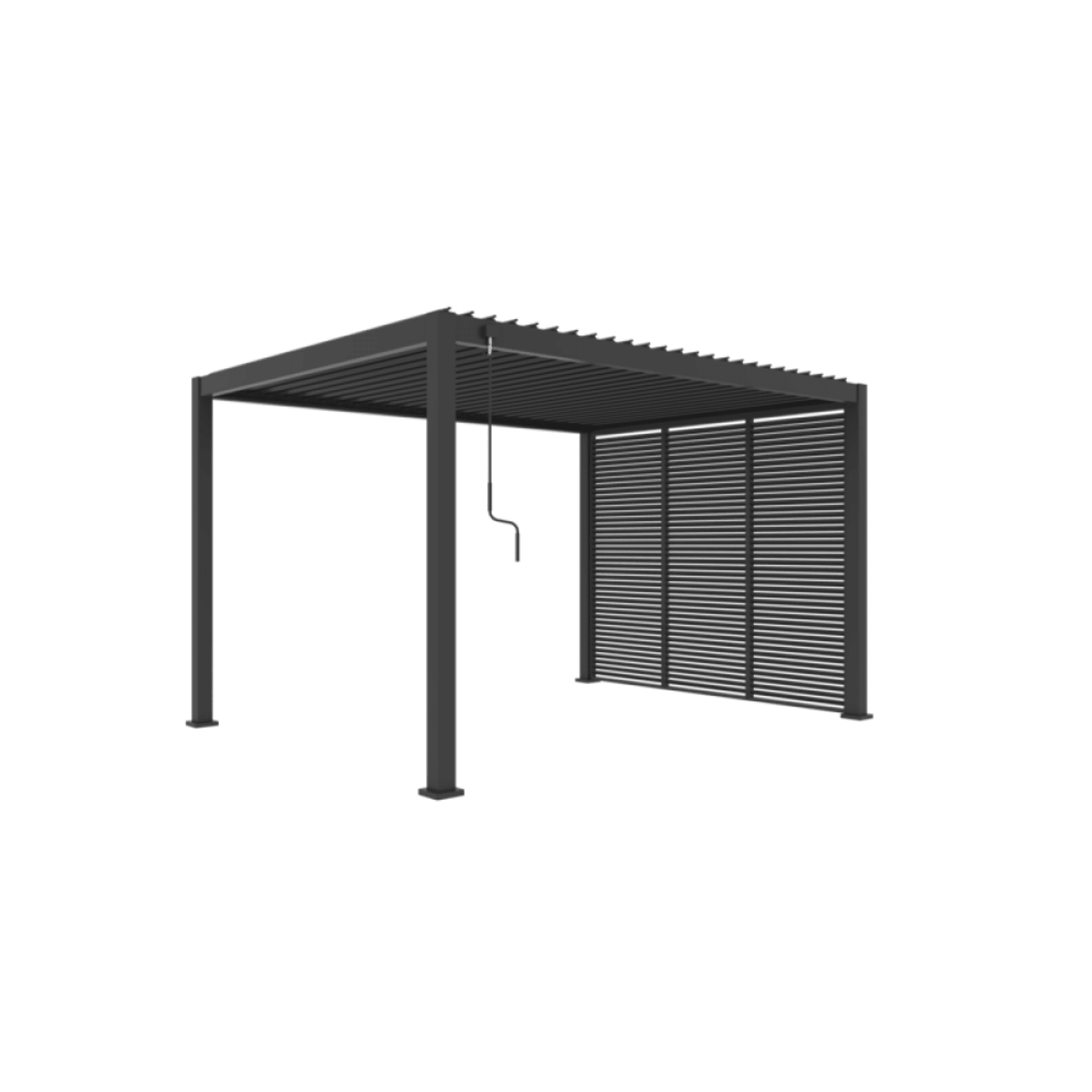 Louvred Pergola Louvre Roof Shutter Wall Dark Grey gallery detail image