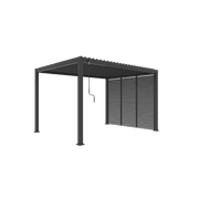 Louvred Pergola Louvre Roof Shutter Wall Dark Grey gallery detail image