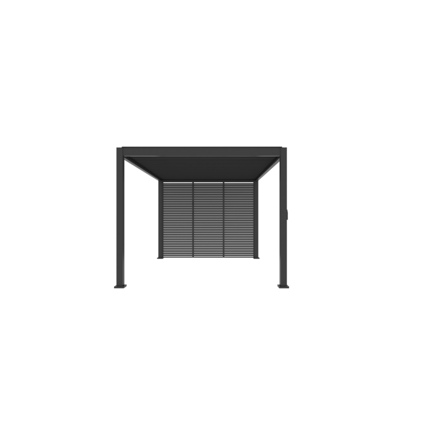 Louvred Pergola Louvre Roof Shutter Wall Dark Grey gallery detail image