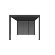 Louvred Pergola Louvre Roof Shutter Wall Dark Grey gallery detail image