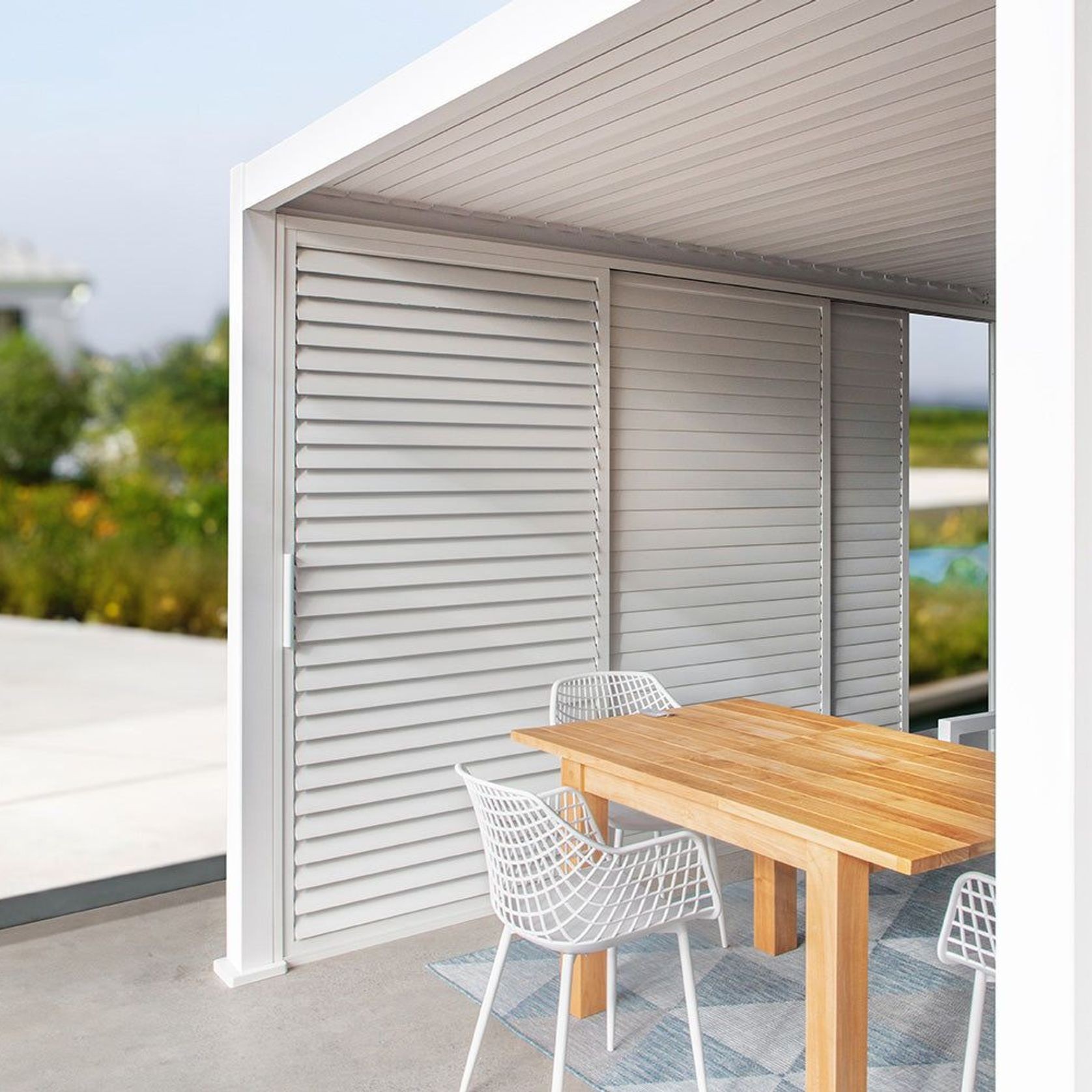 Baltic Wall Mounted Pergola Shutter Sliding Door gallery detail image