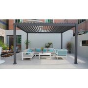 Louvred Pergola Louvre Roof Dark Grey | DTP-LR0303-GY gallery detail image