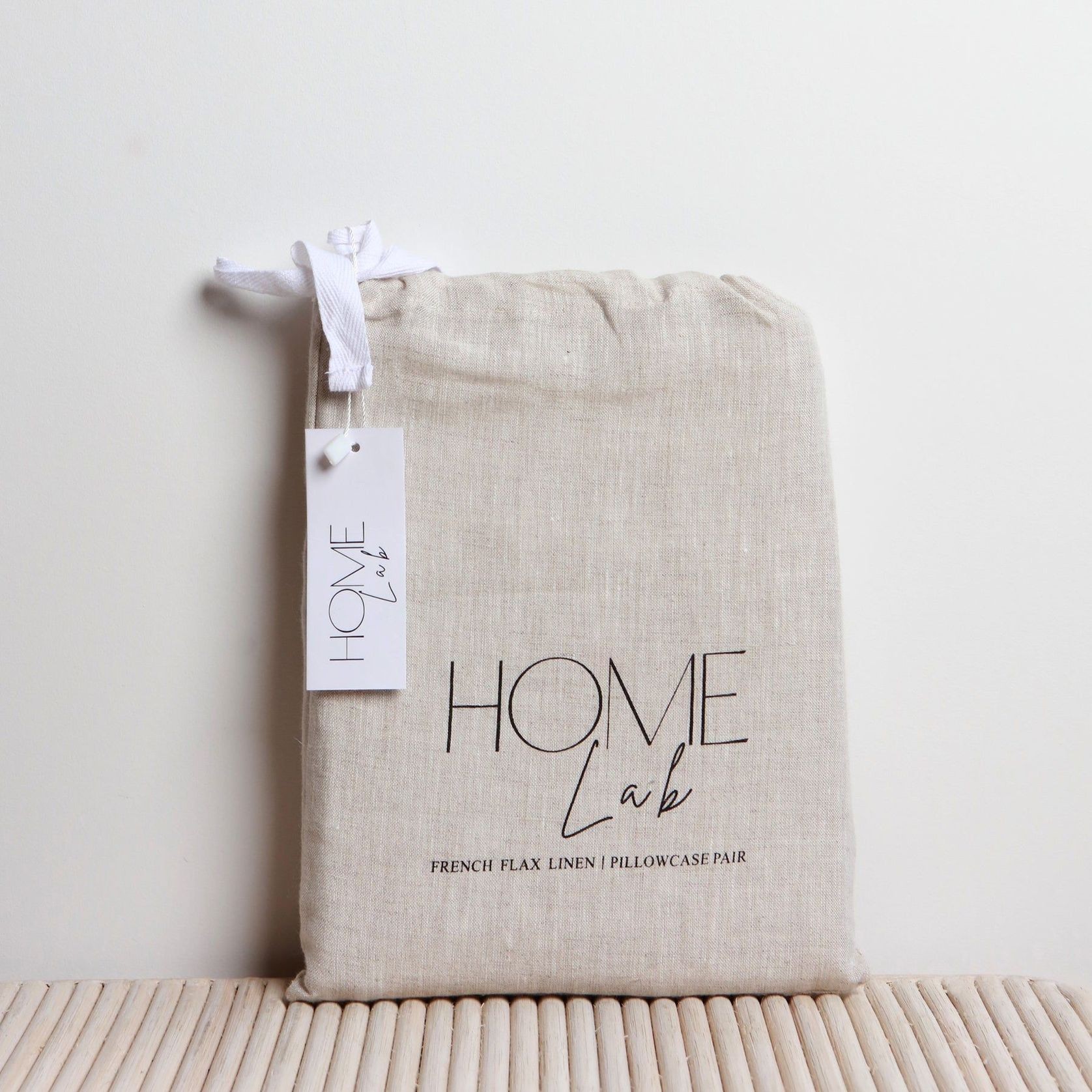 100% French Linen Pillowcase Pair - Natural Oat gallery detail image