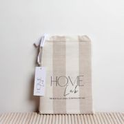100% French Flax Linen Euro Pillowcase - Natural Stripe gallery detail image