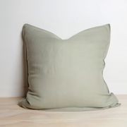 100% French Flax Linen Euro Pillowcase - Sage gallery detail image