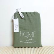 100% French Flax Linen Pillowcase Pair - Lichen gallery detail image
