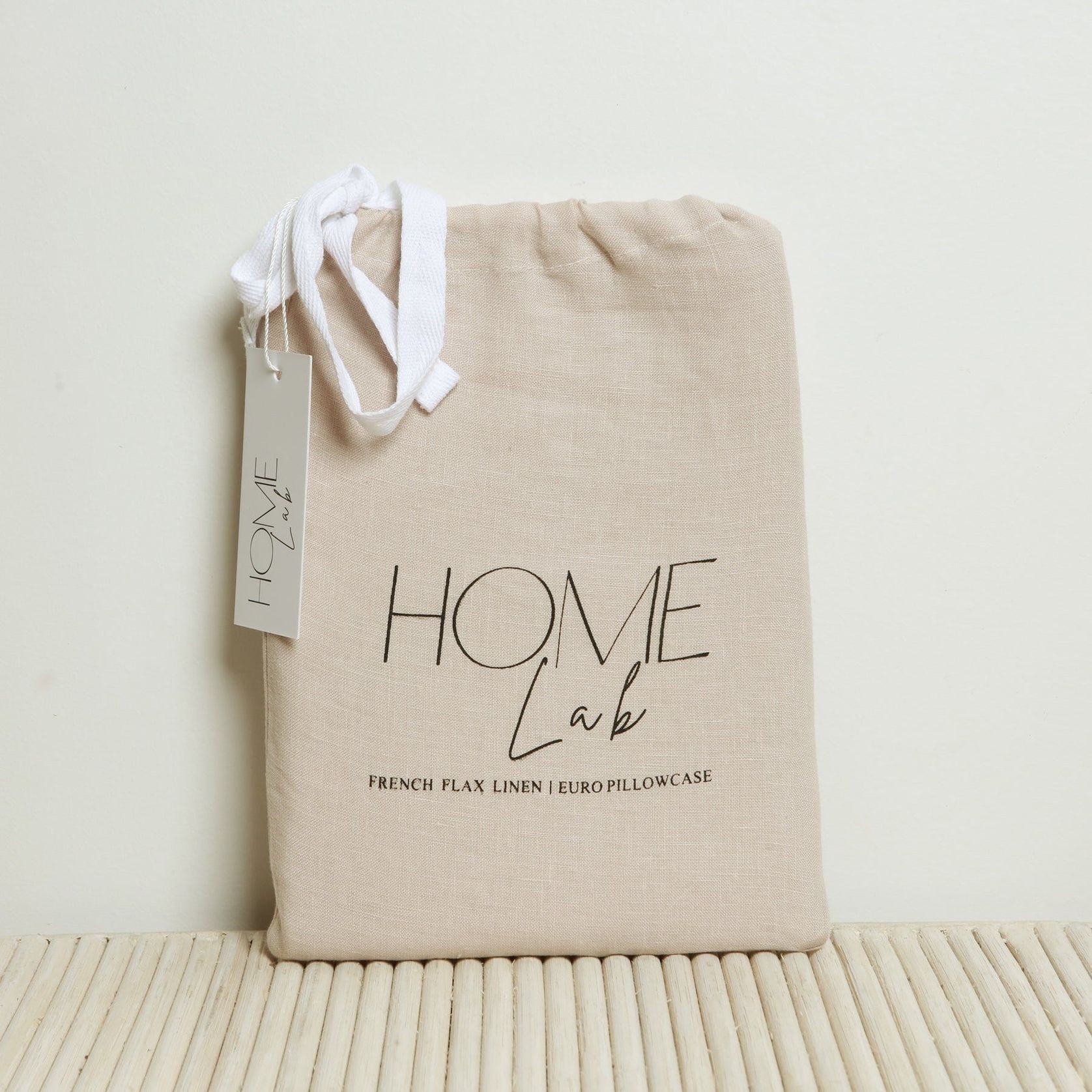 100% French Flax Linen Euro Pillowcase - Latte gallery detail image