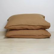 100% French Flax Linen Pillowcase Pair - Ginger gallery detail image