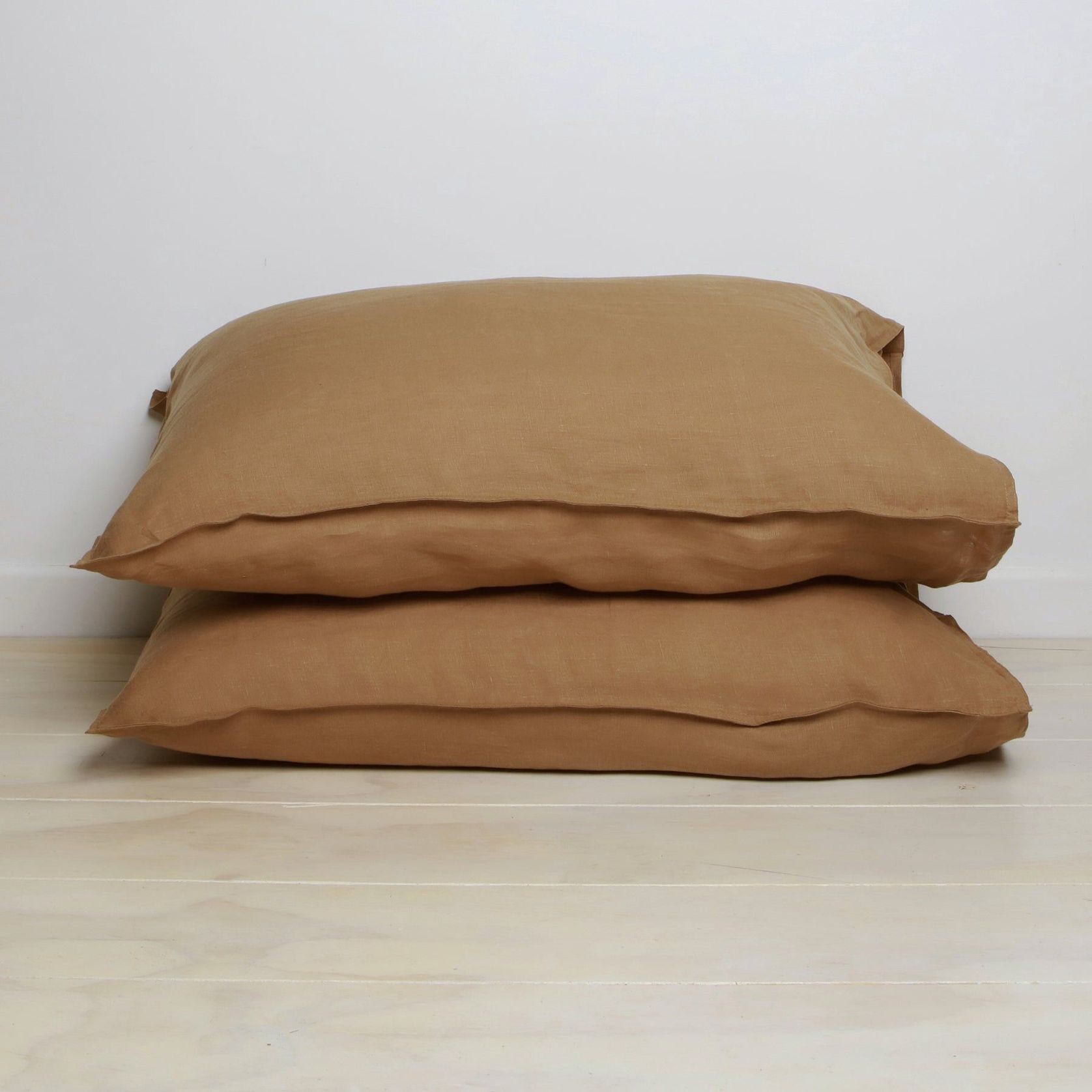 100% French Flax Linen Pillowcase Pair - Ginger gallery detail image