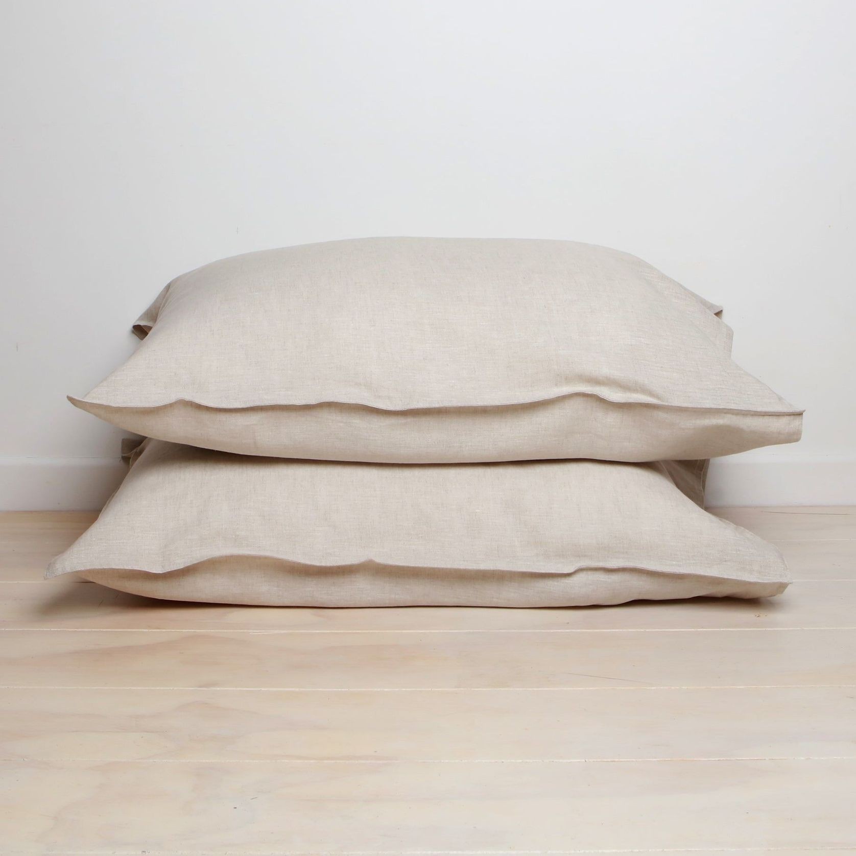 100% French Linen Pillowcase Pair - Natural Oat gallery detail image