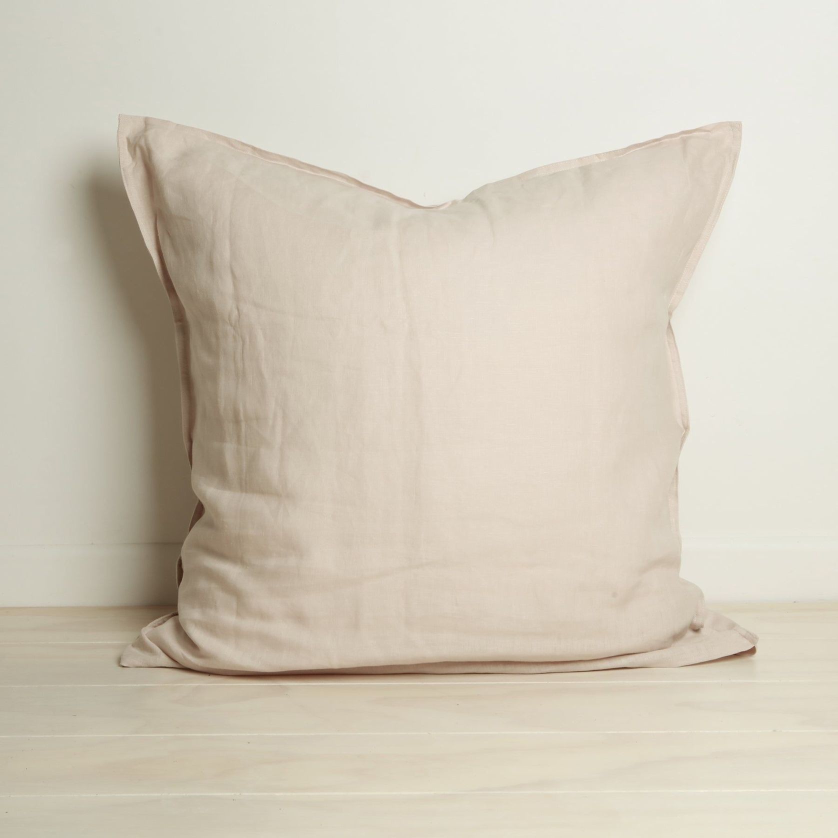 100% French Flax Linen Euro Pillowcase - Latte gallery detail image