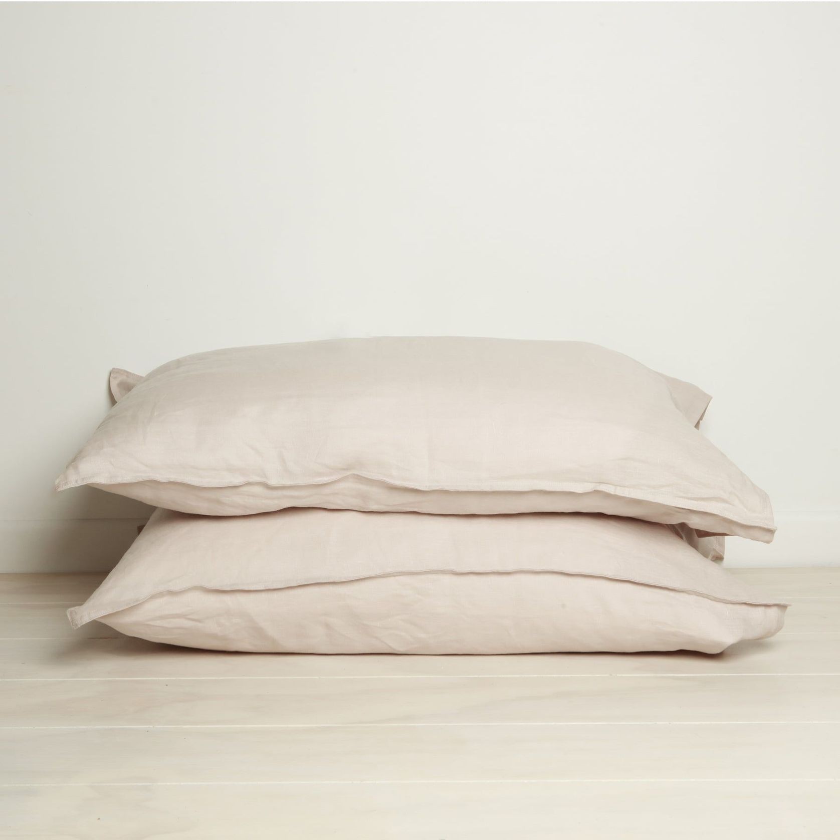 100% French Flax Linen Pillowcase Pair - Latte gallery detail image
