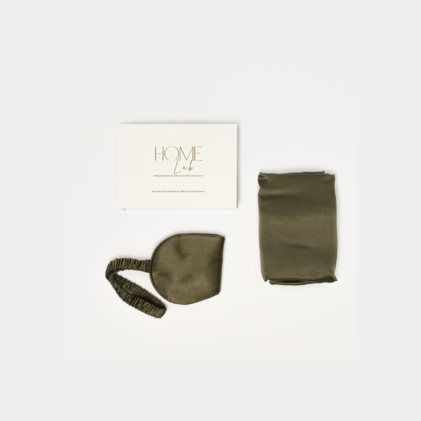 100% Pure Silk Gift Set- Olive gallery detail image
