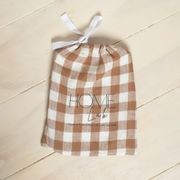 100% French Flax Linen Pillowcase Pair - Ginger Gingham gallery detail image