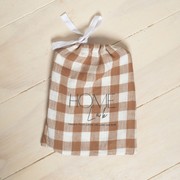 100% French Flax Linen Pillowcase Pair - Ginger Gingham gallery detail image