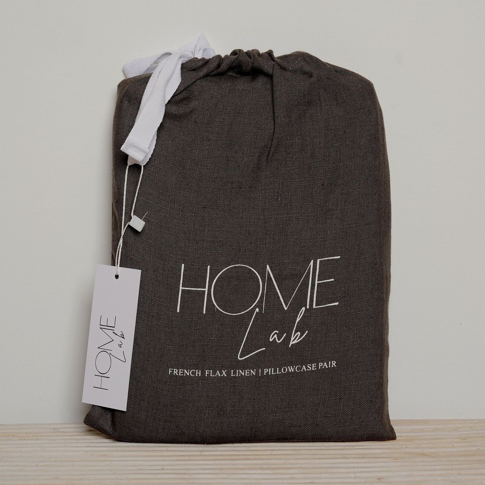 100% French Flax Linen Pillowcase Pair Pillowcase- Deep Moss gallery detail image