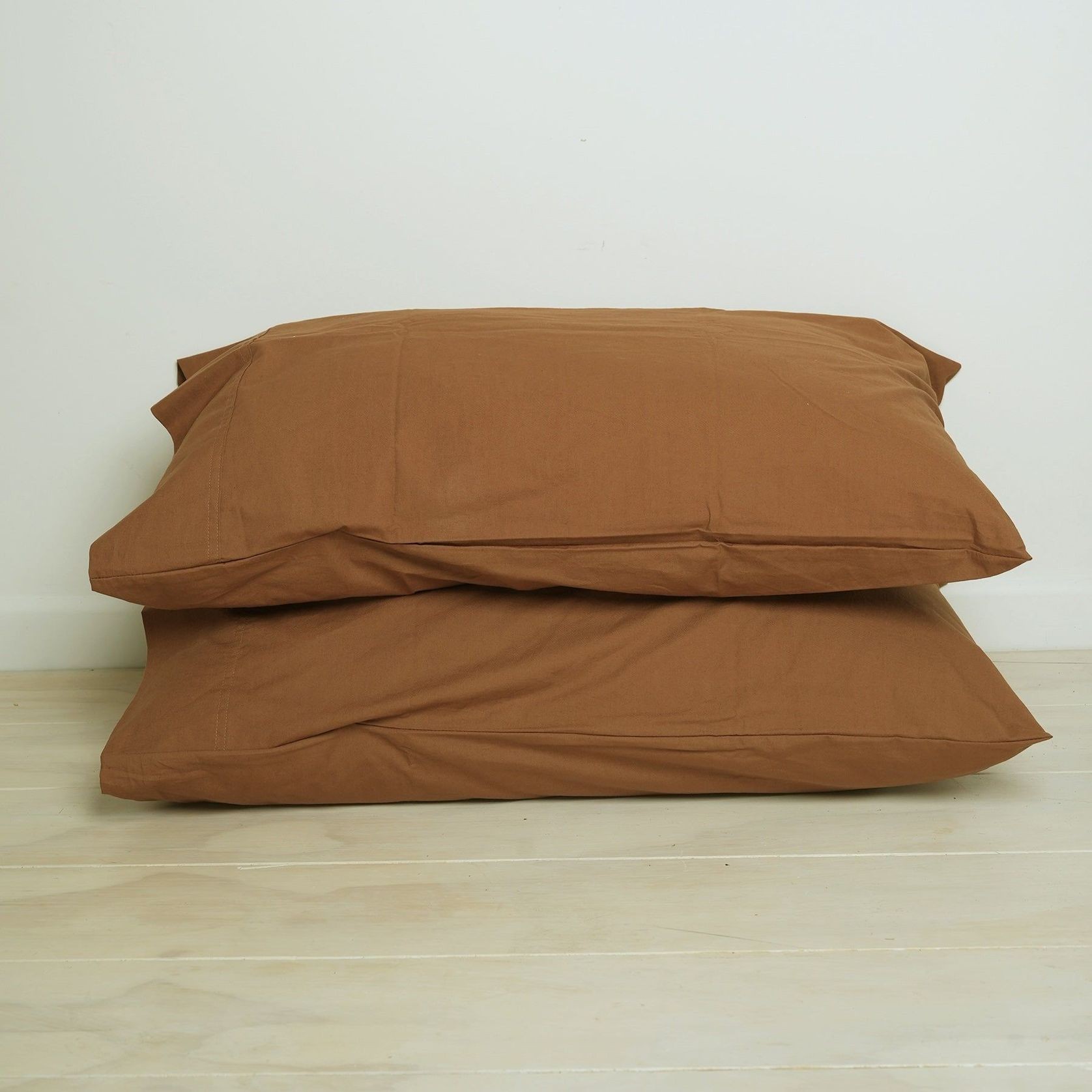 100% Stonewashed Cotton Pillowcase Pair - Rust gallery detail image