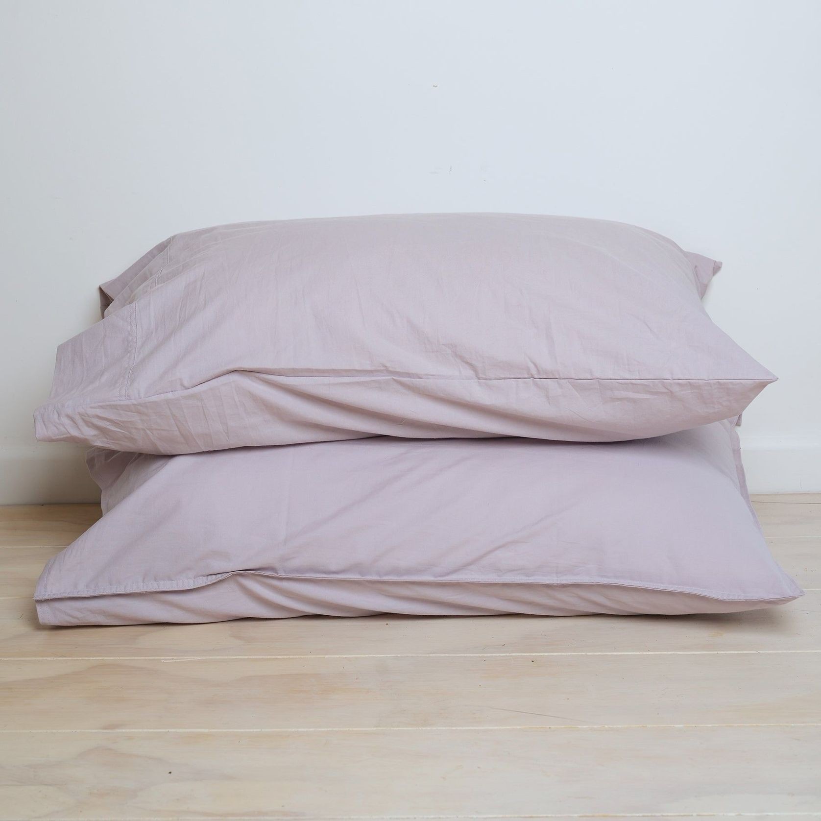 100% Stonewashed Cotton Pillowcase Pair  | Lavender gallery detail image