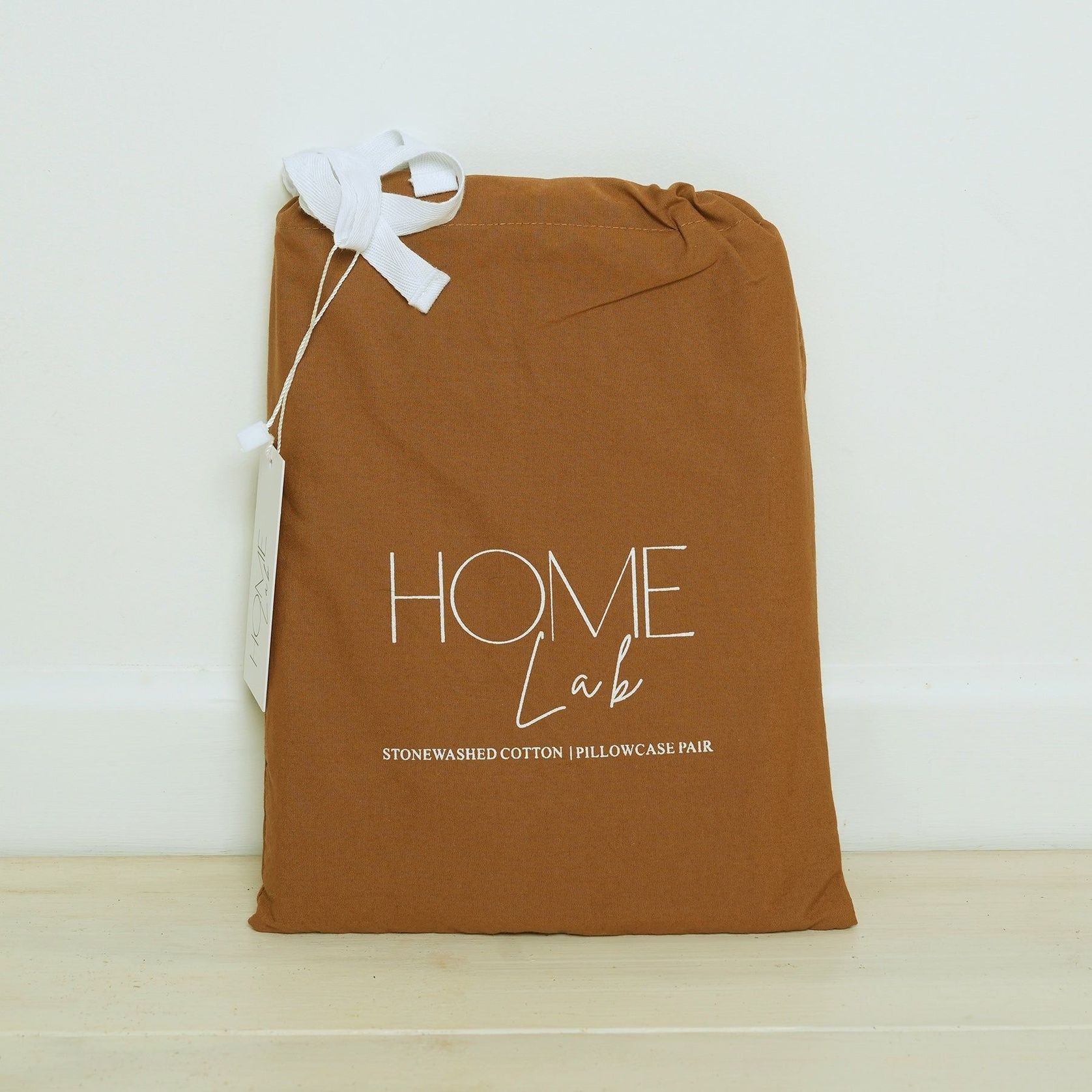100% Stonewashed Cotton Pillowcase Pair - Rust gallery detail image