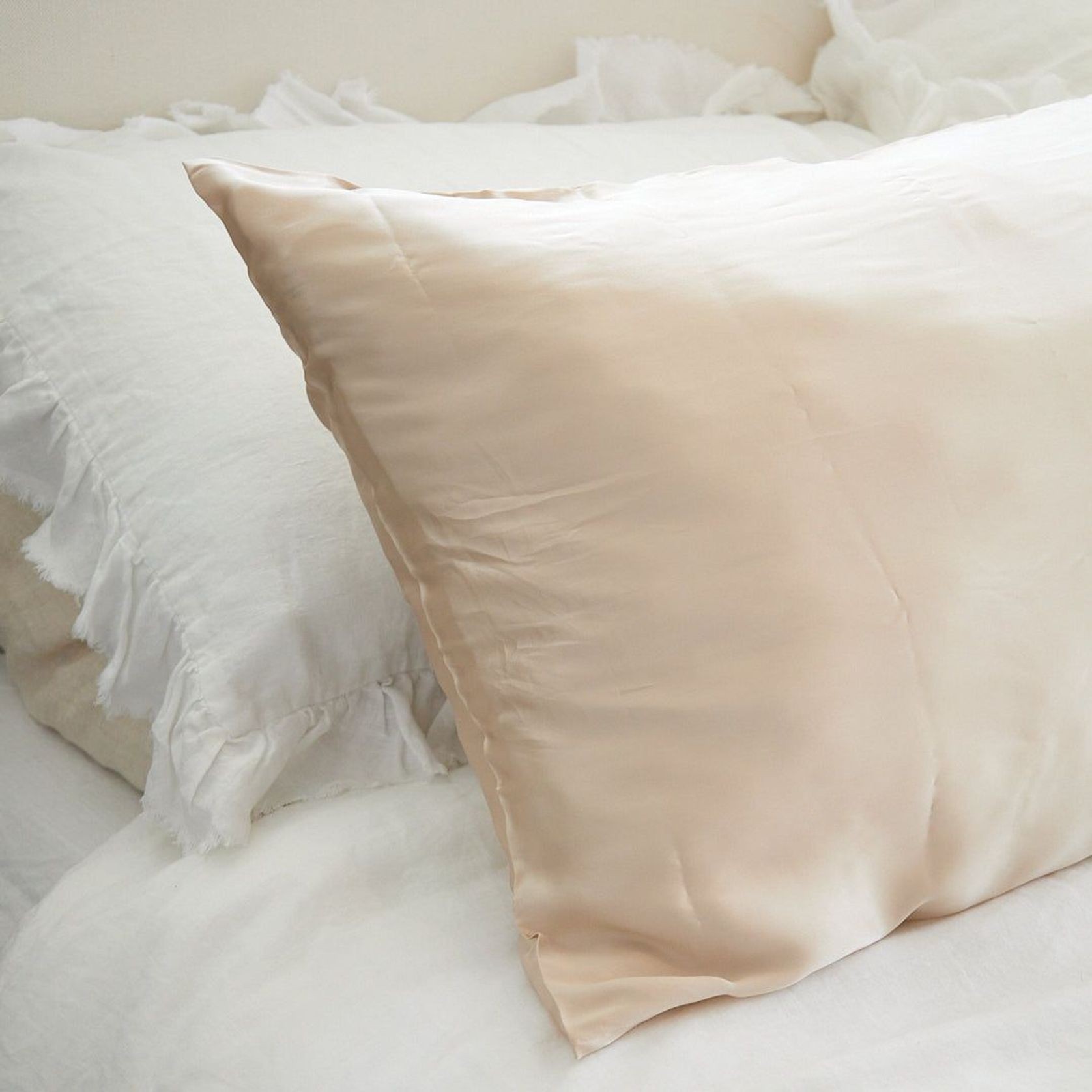 100% Pure Silk Pillowcase - Champagne gallery detail image