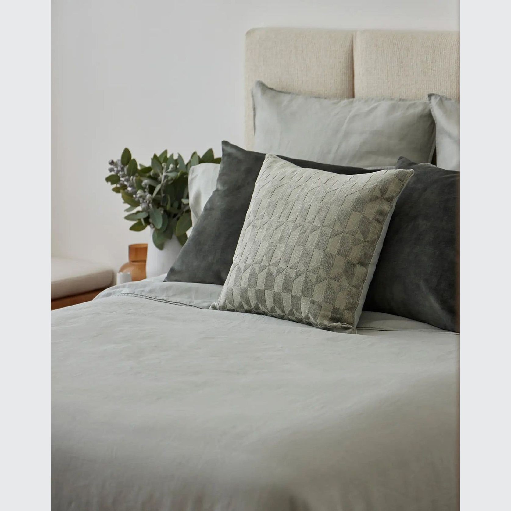 Ravello Pillowcase Pair - Sage | Standard, King, or Euro Size gallery detail image