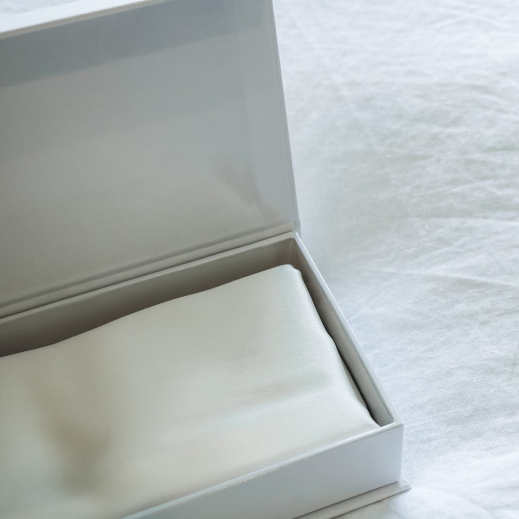 100% Pure Silk Pillowcase Pair - Milk gallery detail image