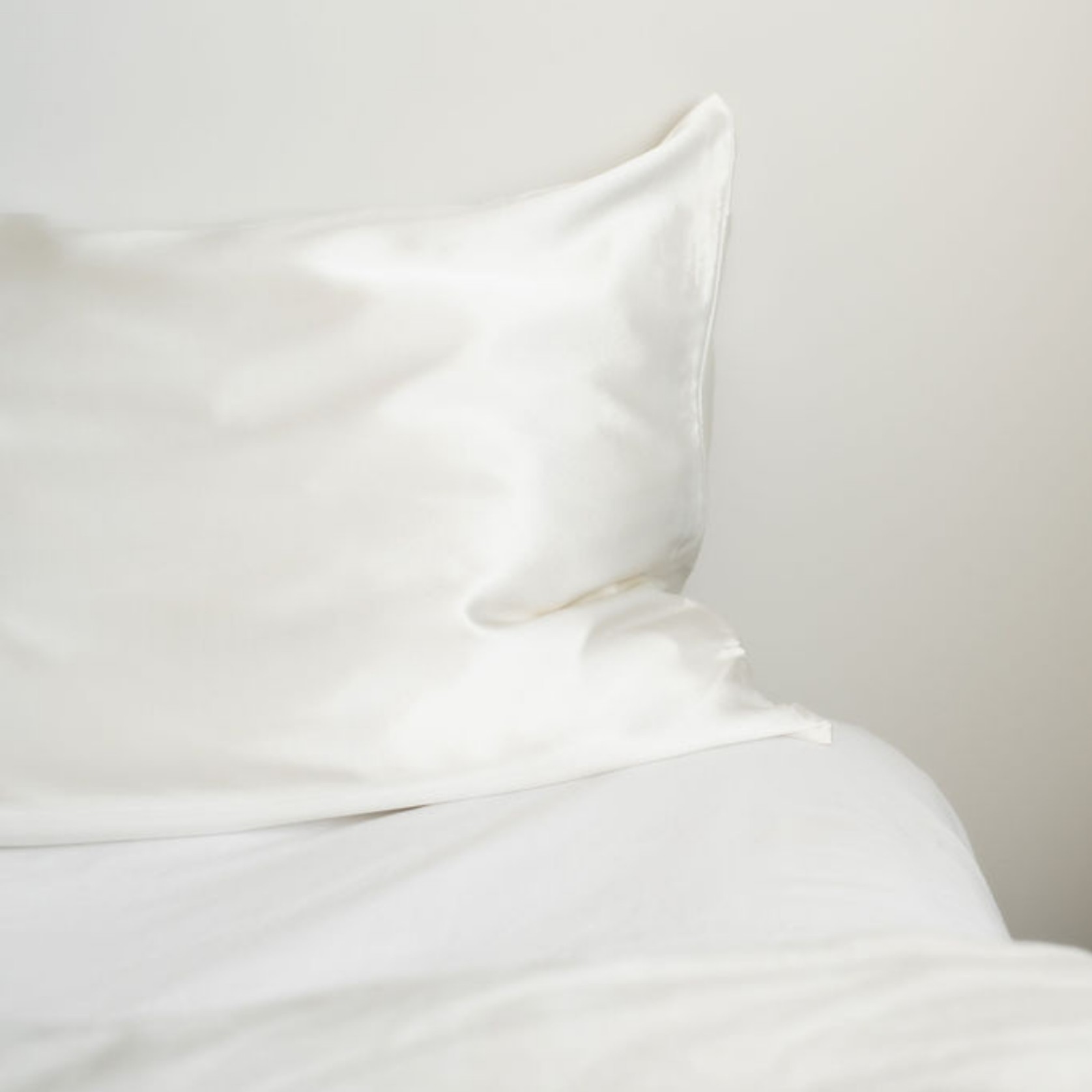 100% Pure Silk Pillowcase Pair - Milk gallery detail image