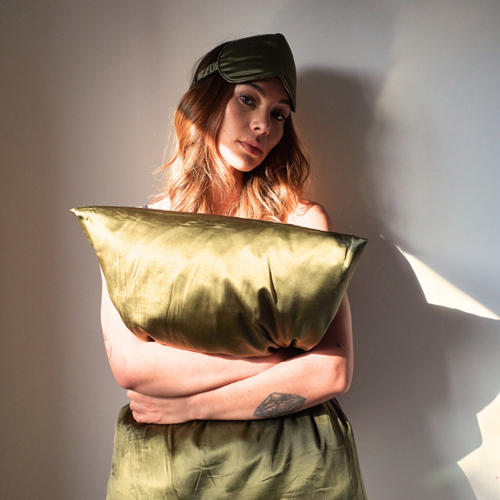 100% Pure Silk Gift Set- Olive gallery detail image