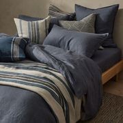 Ravello Pillowcase Pair - Denim | Standard, King or Euro Size gallery detail image