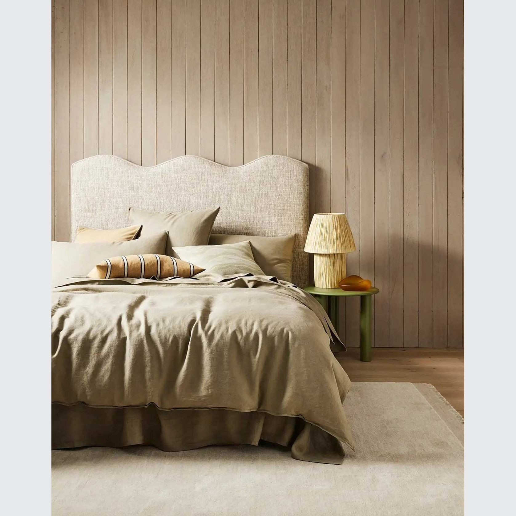 Ravello Pillowcase Pair - Caper | Standard,  King or Euro Size gallery detail image