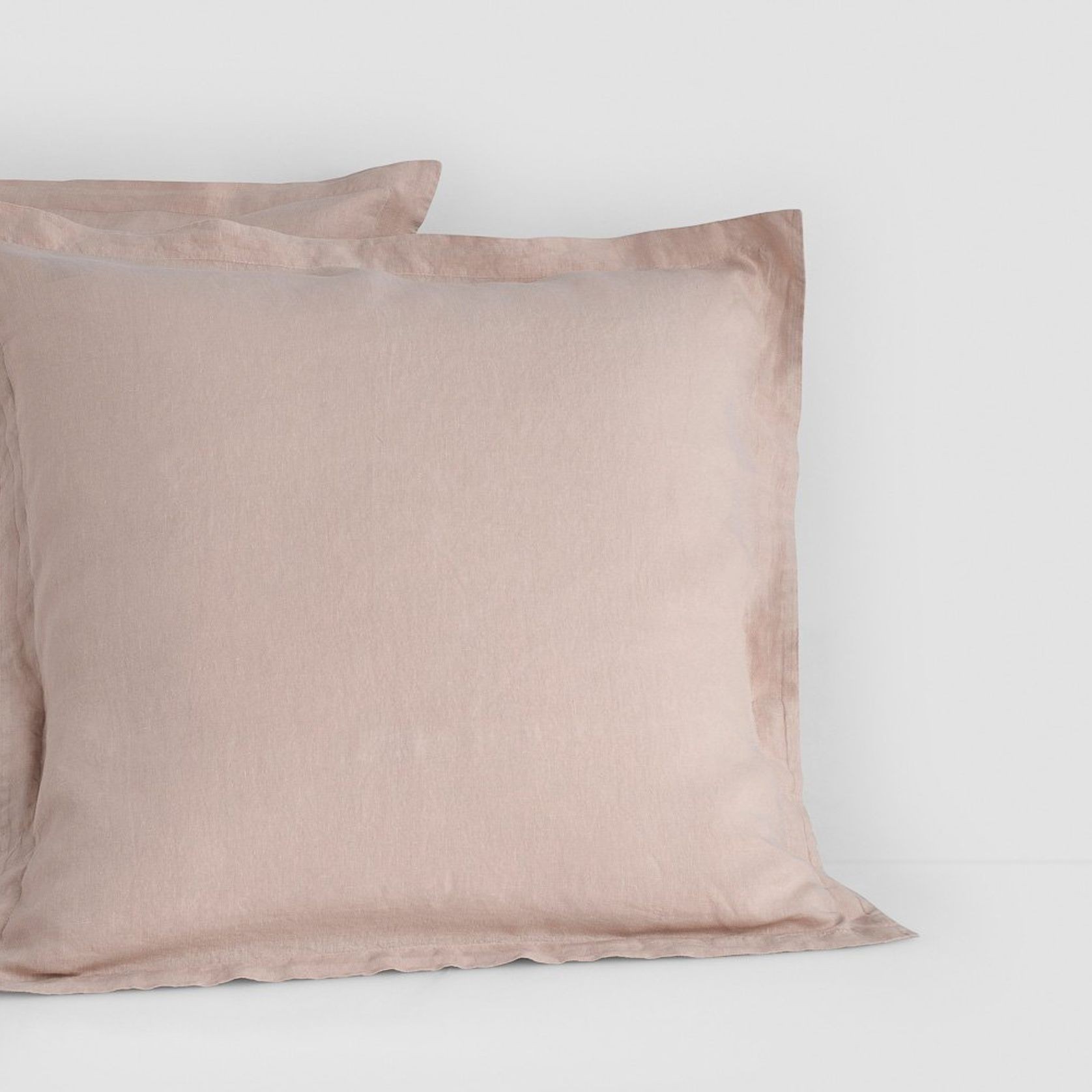 Linen Pillow Cases Stone Standard Pair gallery detail image